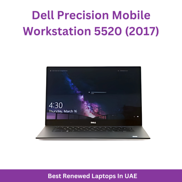 Renewed - Precision Mobile Workstation 5520 (2017) Laptop With 15.6-Inch Display,Intel Core i7 Processor/7th Gen/16GB RAM/512GB SSD/4GB Nvidia Quadro M1200 Graphics English Silver